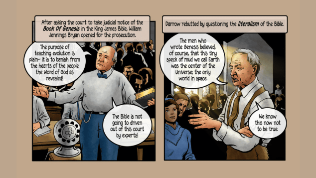 Scopes trial in True-Man comic.
