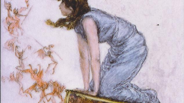Pandora's box illustration.