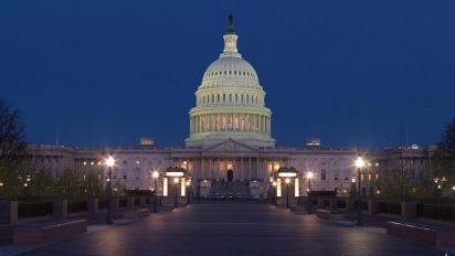 U.S. Capitol at night