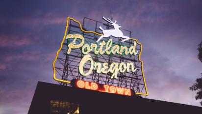 Portland, Oregon sign.