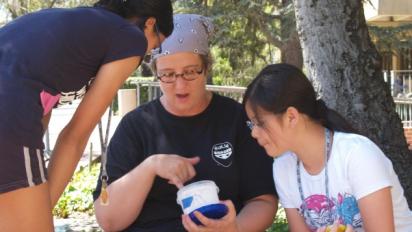 NCSE Teacher Ambassador Turtle Haste with students