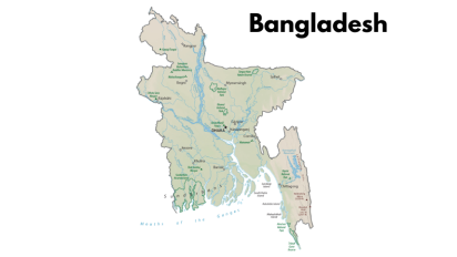 Map of Bangladesh.