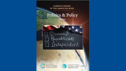 Climate Change in the American Mind report cover.