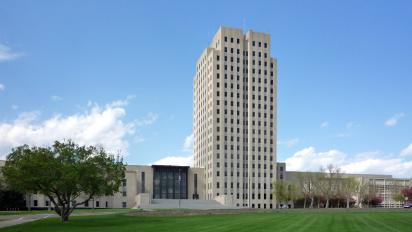 North Dakota state capitol.