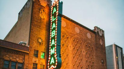 Alabama Theatre sign.