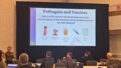 Britt Miller presenting at the 2025 NABT conference.