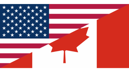 US and Canda flags combined.