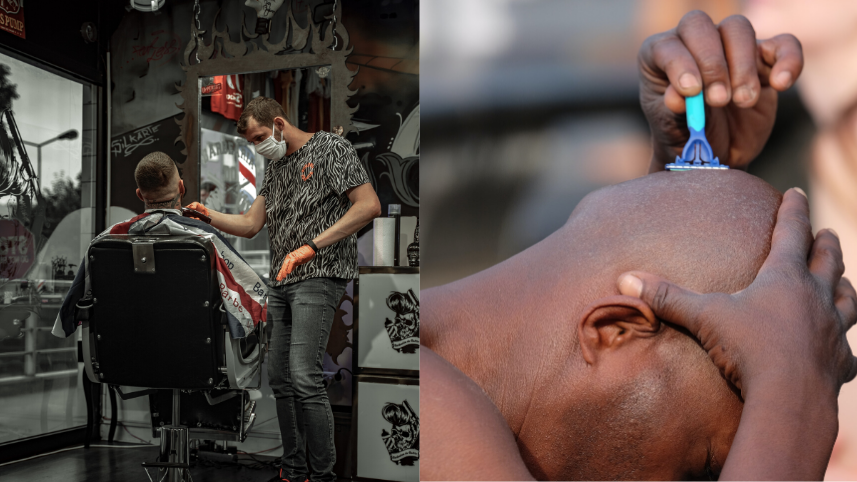 Collage of two haircuts