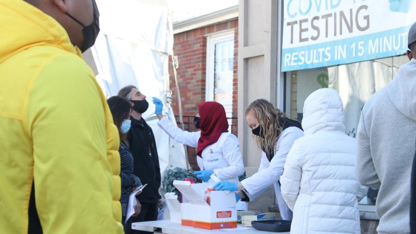 COVID testing facility