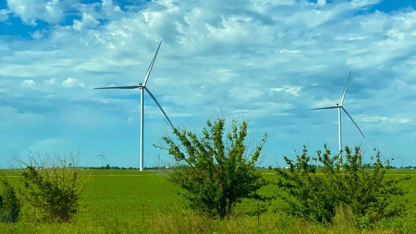 Windmills in Indiana.