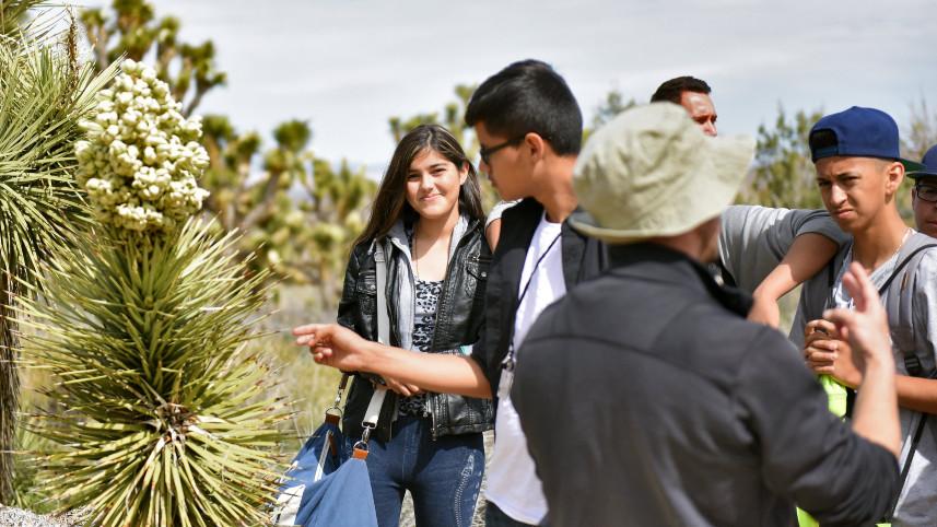 Students at Joshua Tree National Park.