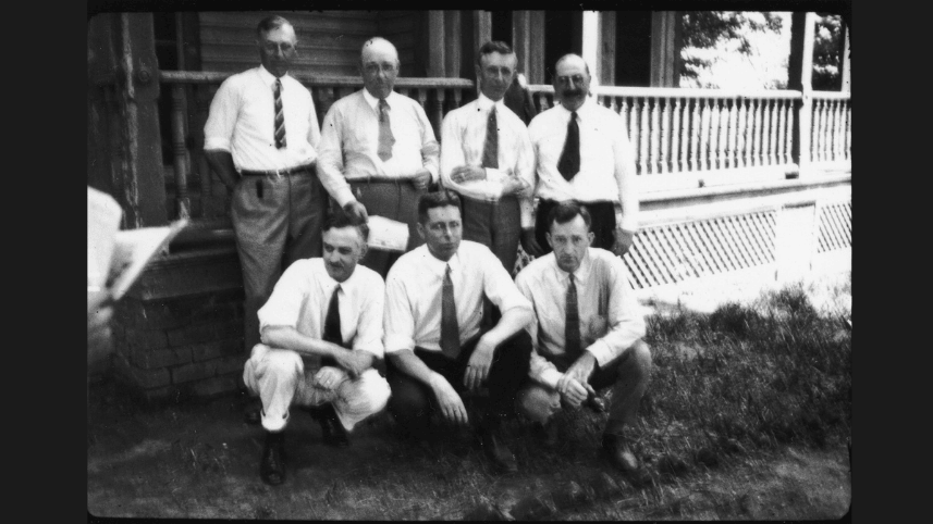 The seven scientists asked to testify for the defense in the Scopes trial.