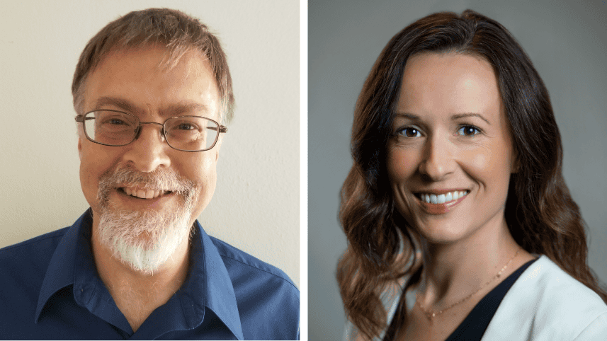 NCSE Deputy Director Glenn Branch and Science Education Specialist Wendy Johnson.