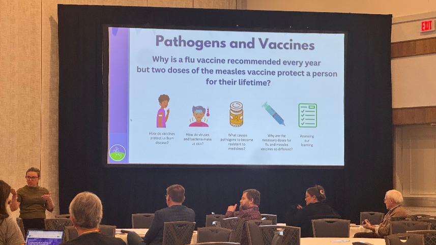 Britt Miller presenting at the 2025 NABT Conference.