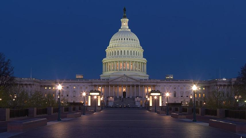 U.S. Capitol at night